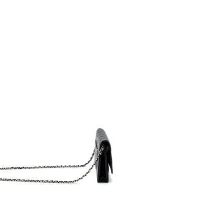 Chanel classic wallet on chain caviar black