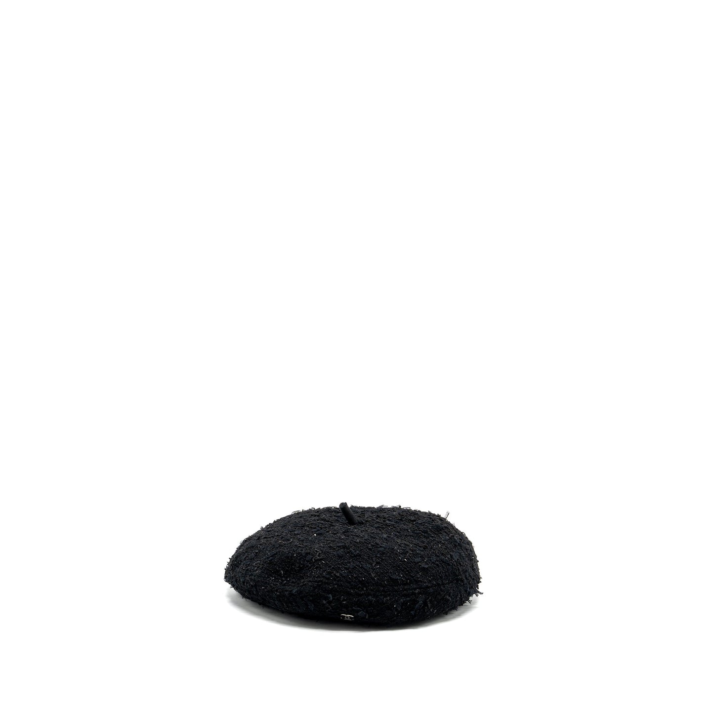 Chanel Size M CC logo Beret Polyamide/Wool Black