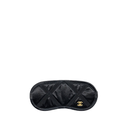 Chanel 22p Travel Pouch With Sleep Mask Nylon Black
