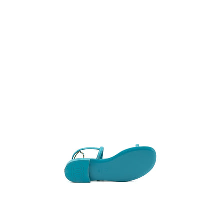 Chanel Size 38 Sandals Leather Green L