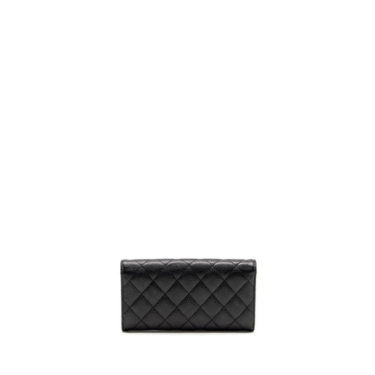 Chanel Classic Flap Long Wallet Caviar Black