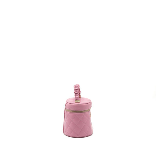 Chanel Top Handle Vanity Case Lambskin Pink L