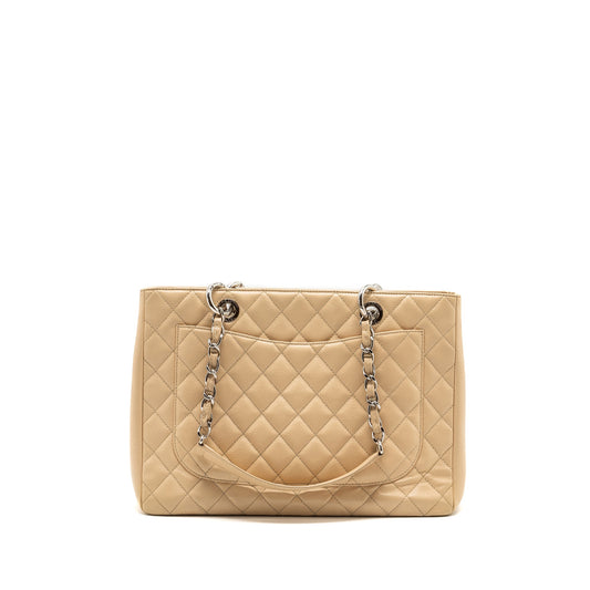 Chanel grand shopping tote bag caviar beige