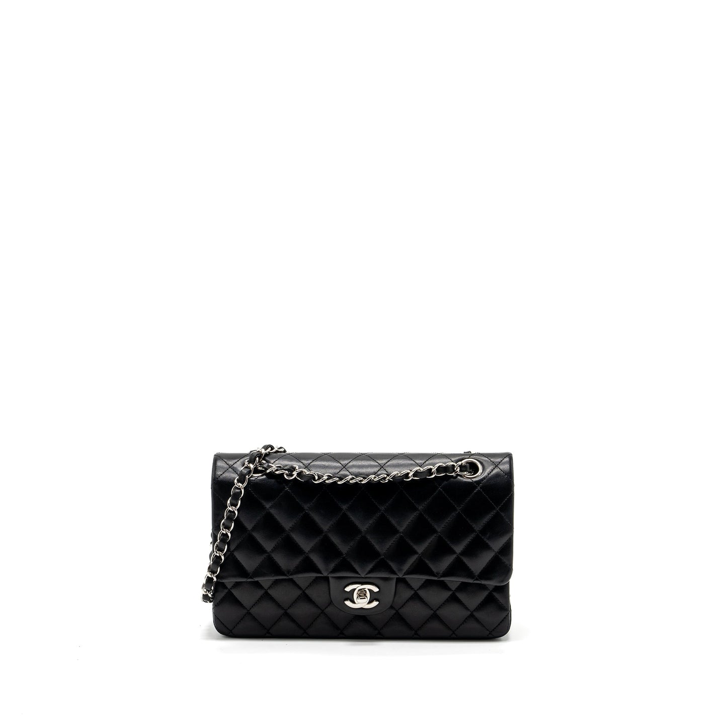 Chanel medium classic double flap bag lambskin black