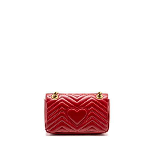 Gucci Small GG Marmont Bag Calfskin Red Brushed