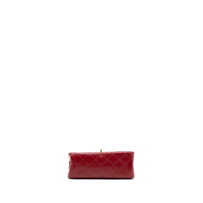Chanel mini 2.55 reissue flap bag aged calfskin red