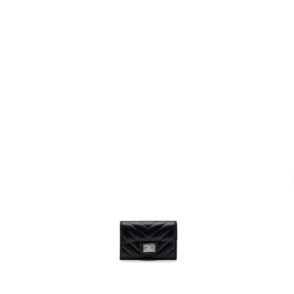 Chanel 2.55 Reissue Flap Card Holder Aged Calfskin Black  (microchip)