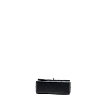 Chanel mini rectangular flap bag lambskin black with  (microchip)