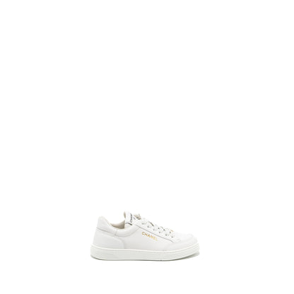 Chanel Size 37.5 Sneaker Leather White L