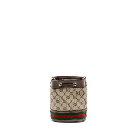 Gucci Ophidia mini Bucket Bag GG Supreme Canvas Beige / Ebony