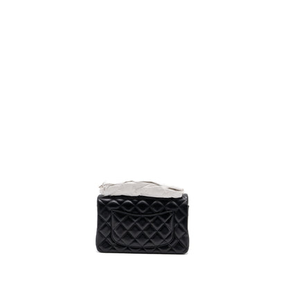 Chanel mini rectangular flap bag lambskin black with  (microchip)