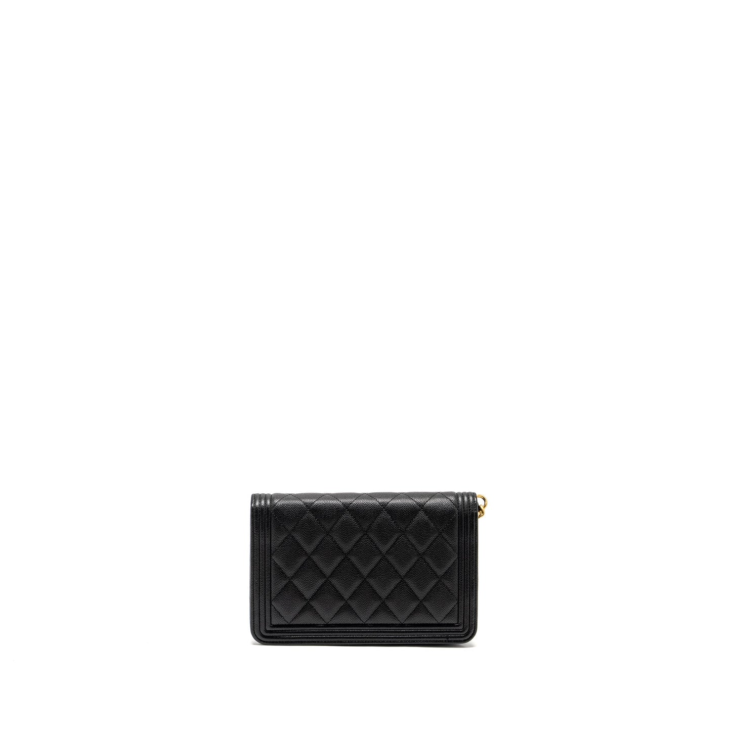 Chanel Boy Wallet on Chain caviar black  (Microchip)