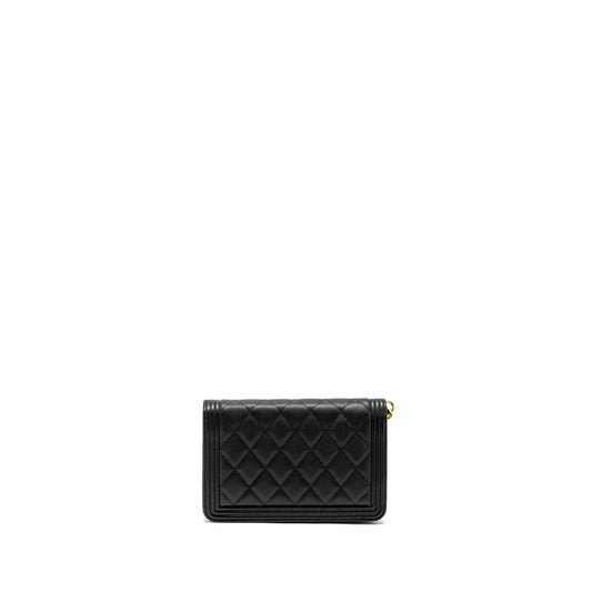 Chanel Boy Wallet on Chain caviar black  (Microchip)