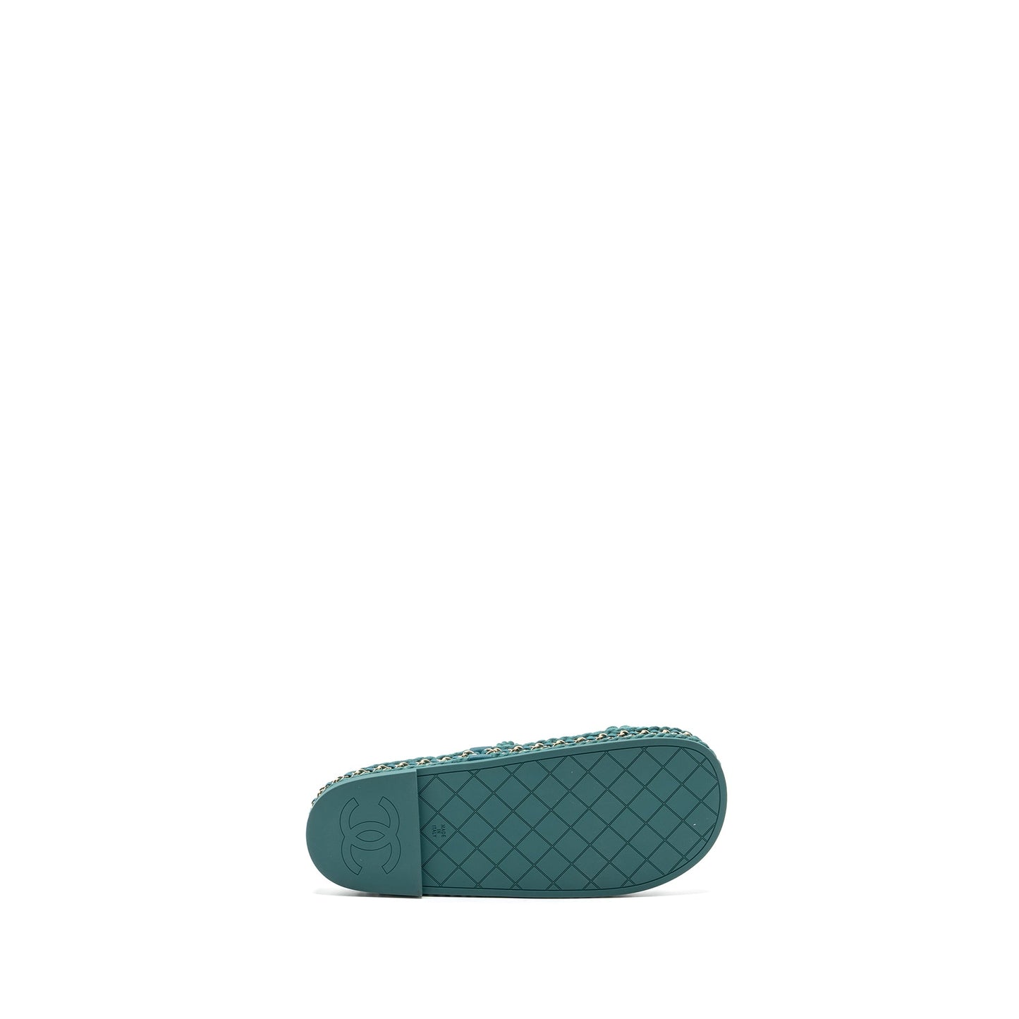 Chanel Size 38 21c Sandals Cord Green L