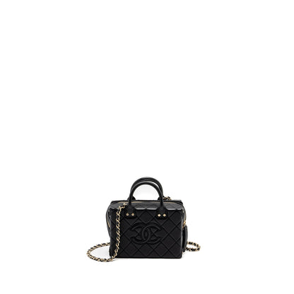 Chanel 22B Small Vanity Case Calfskin Black  (Microchip)