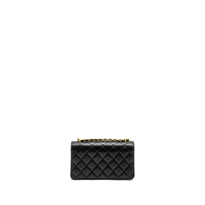 Chanel 23s Wallet On Chain with Bag Charm Caviar Black (Microchip)