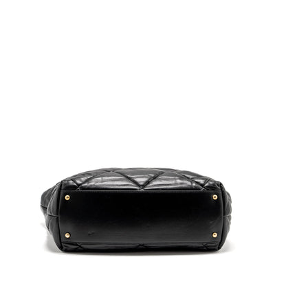 Chanel New York Bowling Bag Quilted Lambskin Black