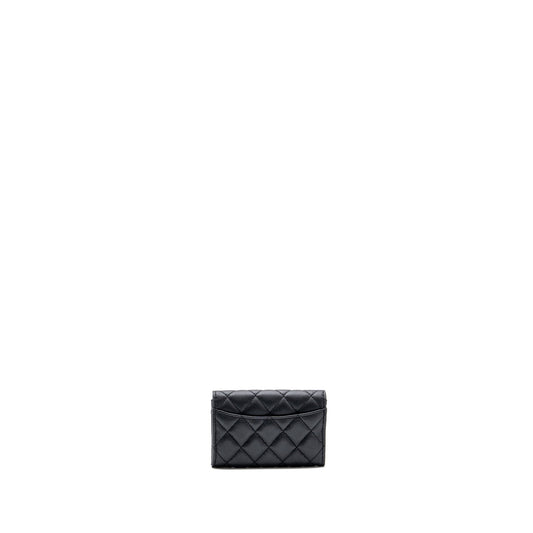 Chanel Classic Flap Card Holder Lambskin So Black  (microchip)
