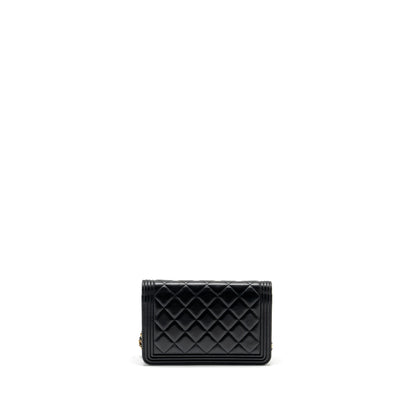 Chanel Boy Wallet on Chain lambskin black