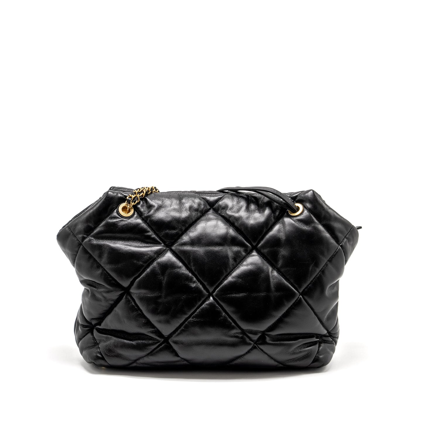 Chanel New York Bowling Bag Quilted Lambskin Black