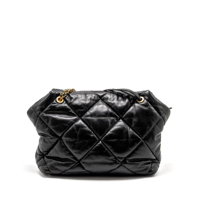 Chanel New York Bowling Bag Quilted Lambskin Black