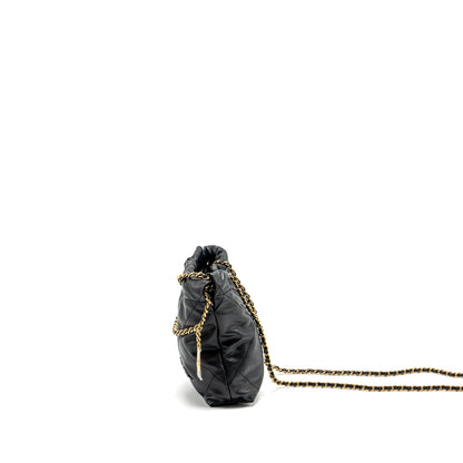 Chanel Mini 22 Bag Caviar Black  (Microchip)