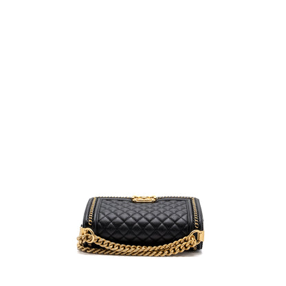 Chanel Medium Boy Bag Limited Edition Caviar Black  (microchip)