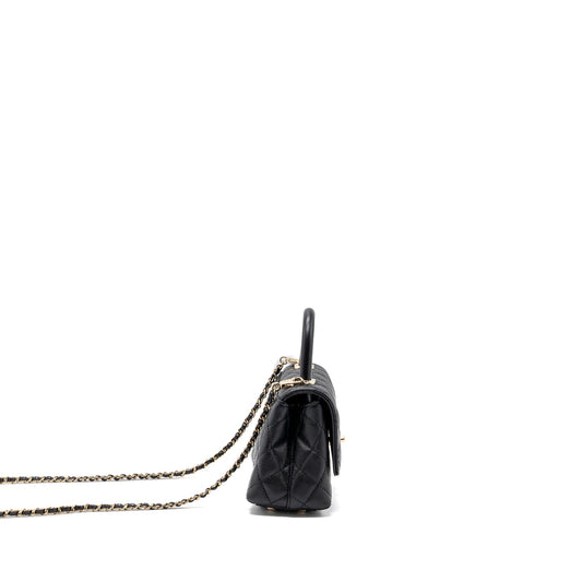 Chanel Coco Handle Extra Mini Caviar Black L(Microchip)