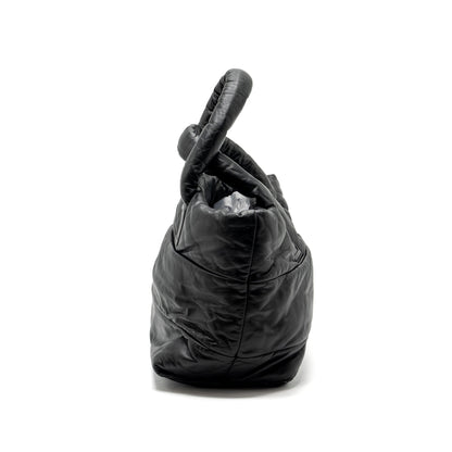 Chanel Puffy Down Down Tote Bag lambskin Black