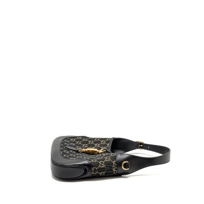 Gucci Jackie 1961 Small Shoulder Bag Denim/Leather Black