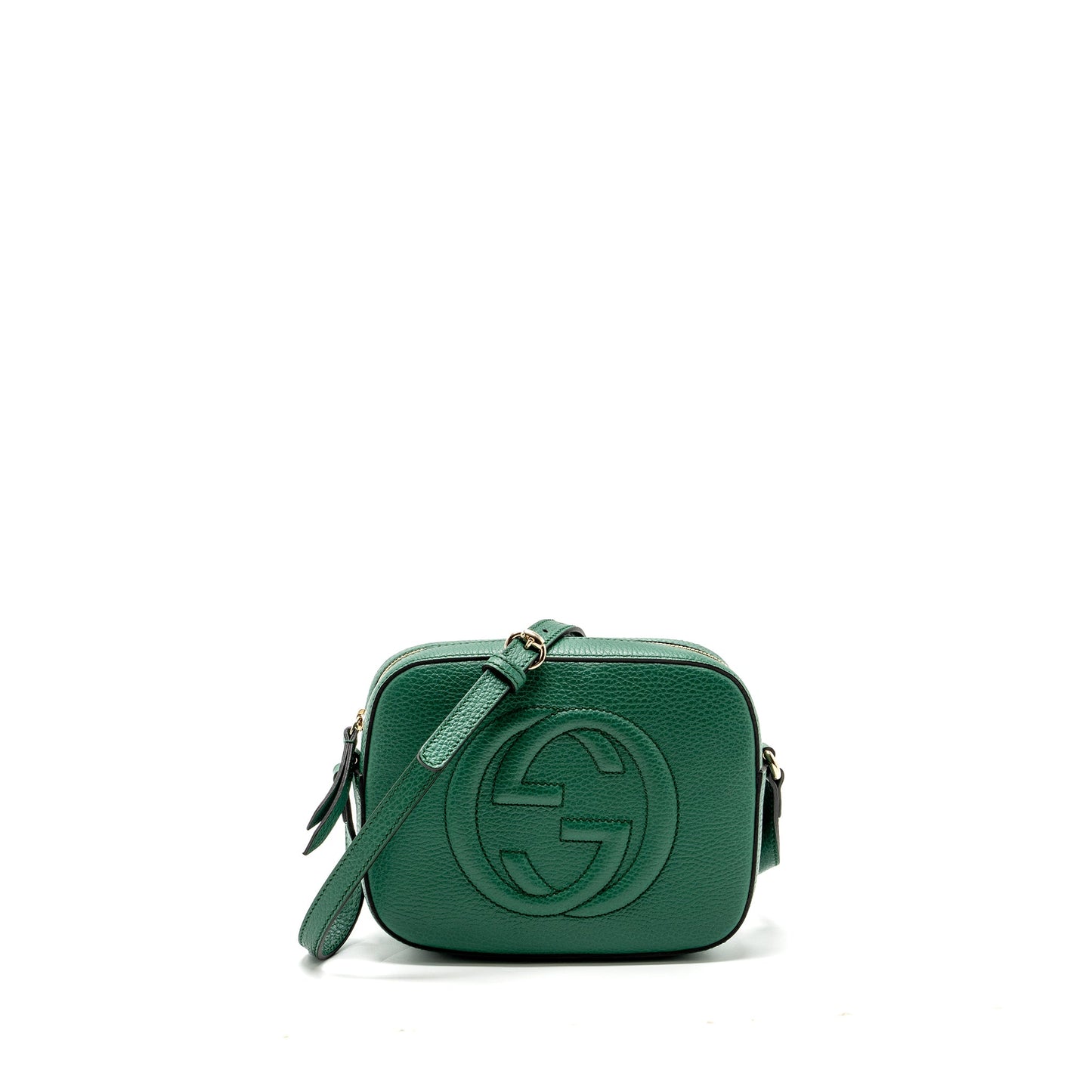 Gucci disco soho camera bag calfskin green L