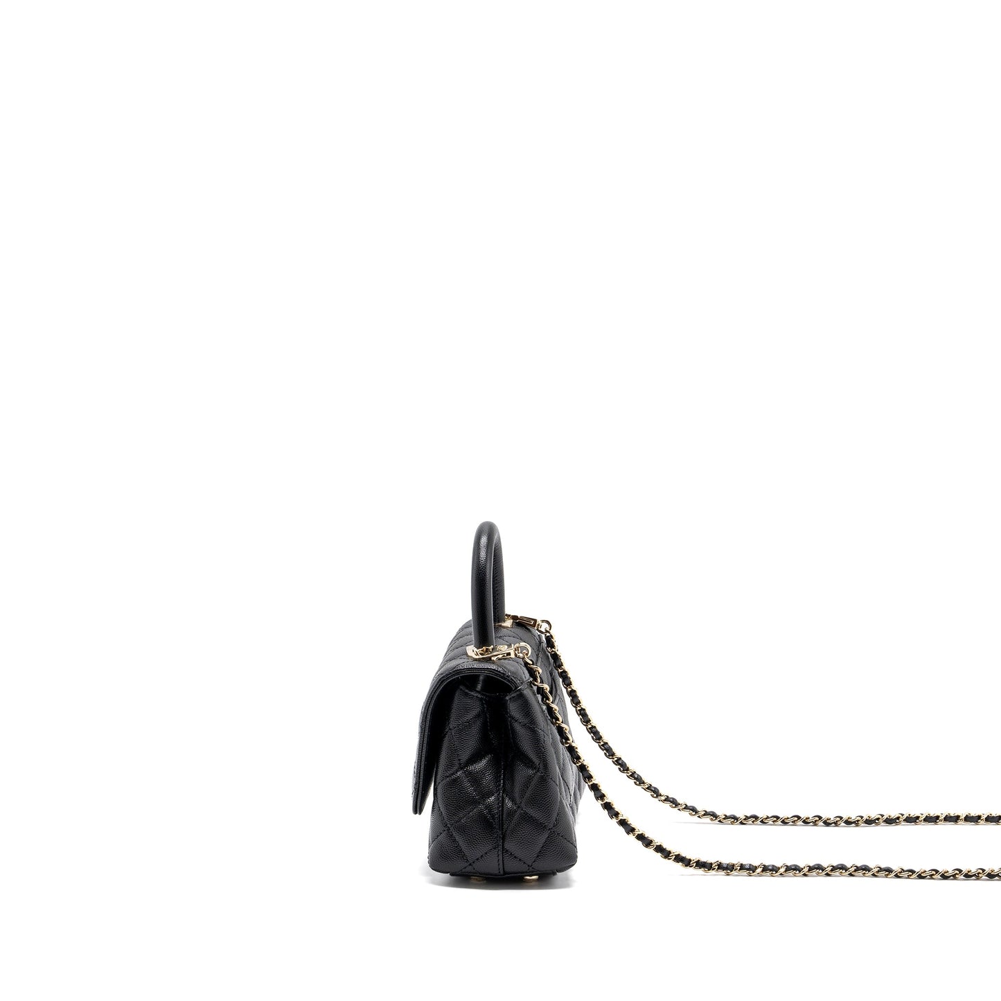 Chanel Coco Handle Extra Mini Caviar Black L(Microchip)