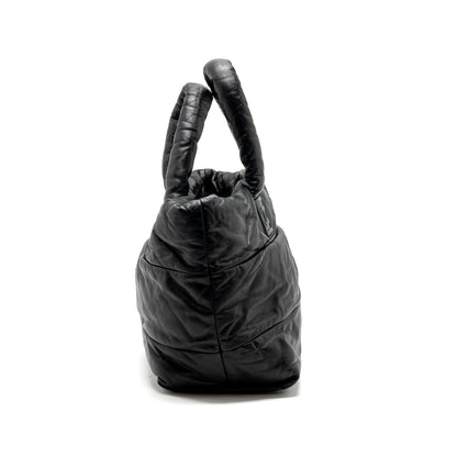 Chanel Puffy Down Down Tote Bag lambskin Black