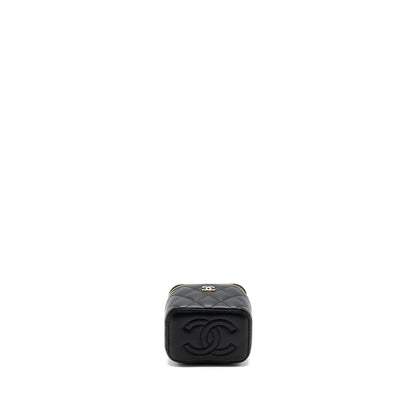 Chanel Pearl Crush Mini Vanity Case Lambskin Black L(microchip)