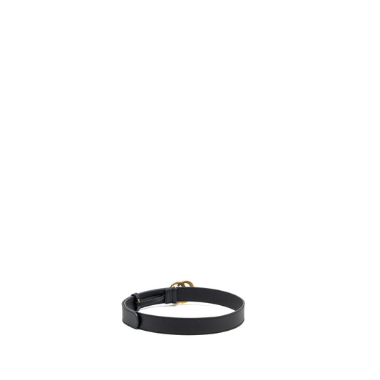 Gucci size 75 GG marmont thin belt black