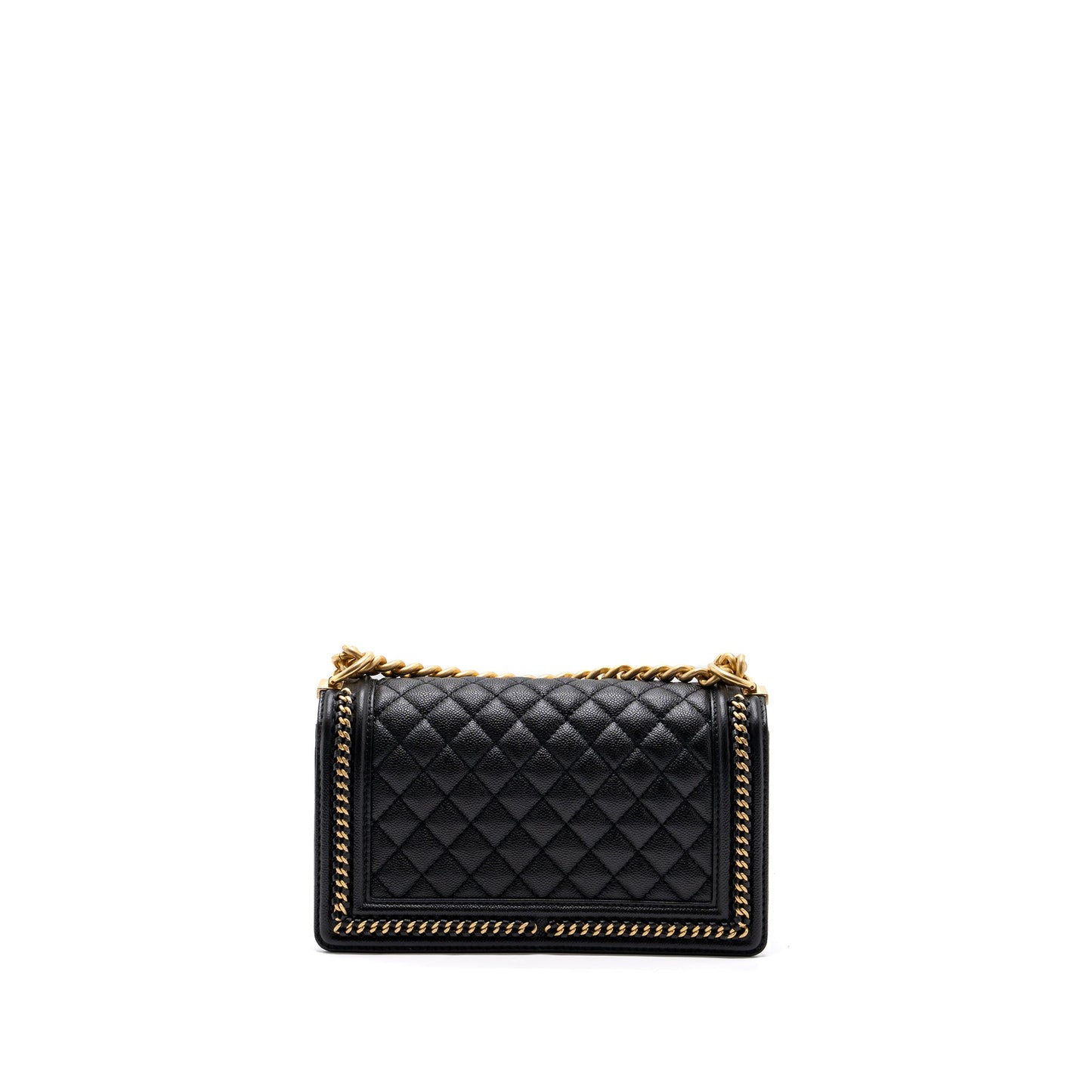Chanel Medium Boy Bag Limited Edition Caviar Black  (microchip)