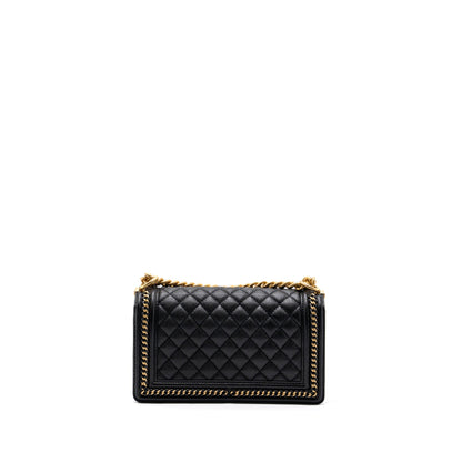 Chanel Medium Boy Bag Limited Edition Caviar Black  (microchip)