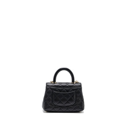 Chanel Coco Handle Extra Mini Caviar Black L(Microchip)
