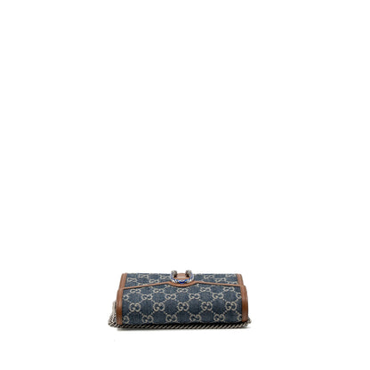 Gucci Dionysus Chain Wallet GG Supreme Denim/Leather Multicolour Hardware