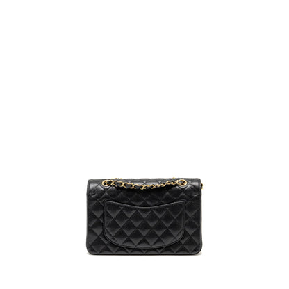 Chanel Small Classic Double Flap Bag Caviar Black  (Microchip)