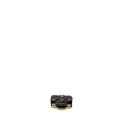 Chanel 21K Mini Flap Bag Calfskin Black Brushed