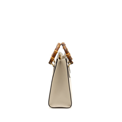 Gucci Small Diana Tote Bag Calfskin White