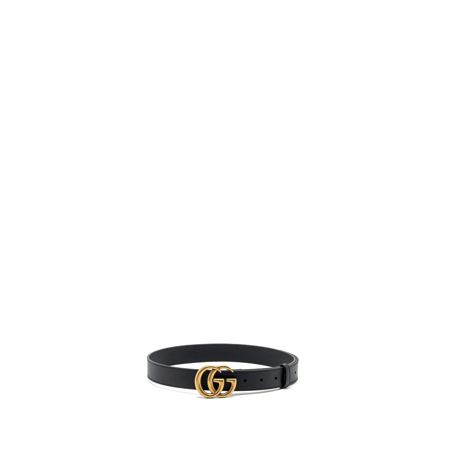 Gucci size 75 GG marmont thin belt black