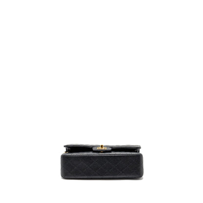 Chanel Small Classic Double Flap Bag Caviar Black  (Microchip)