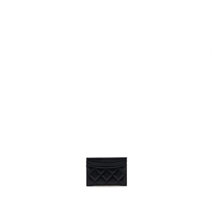 Chanel Classic Card Holder Caviar Black  (microchip)