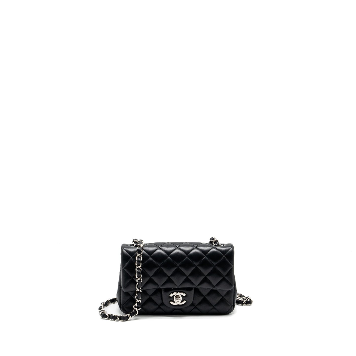Chanel Mini Rectangular flap bag lambskin black