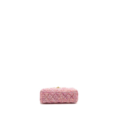 Chanel 24P Mini Kelly/Shopping Tote Tweed Pink/Multicolour  (microchip)