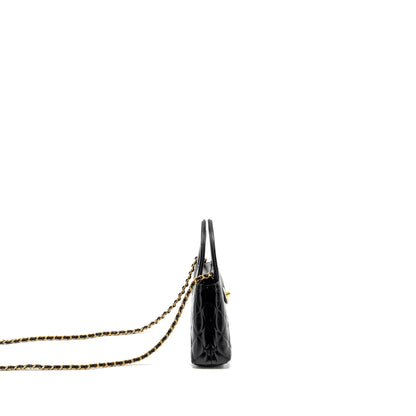CHANEL Mini Kelly Shopping tote bag Calfskin Black  (Microchip)