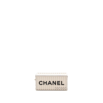 Chanel Paris-Hamburg runway container clutch bag white / black / red