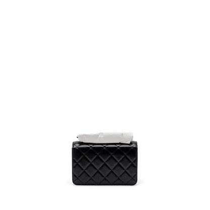 Chanel 24C gold crush mini flap bag calfskin black  (microchip)